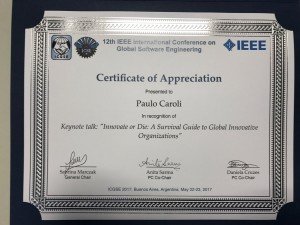 keynote-icse2017-certificate-paulo-caroli